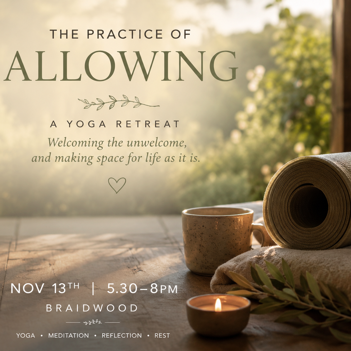 Allowing - Yoga Workshop Braidwood